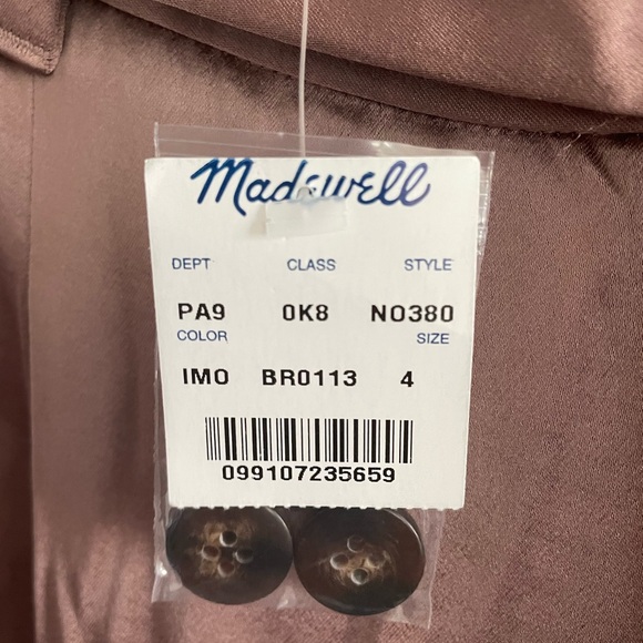 NWT Madewell The Harlow Wide-Leg Pant in Satin - Picture 4 of 6